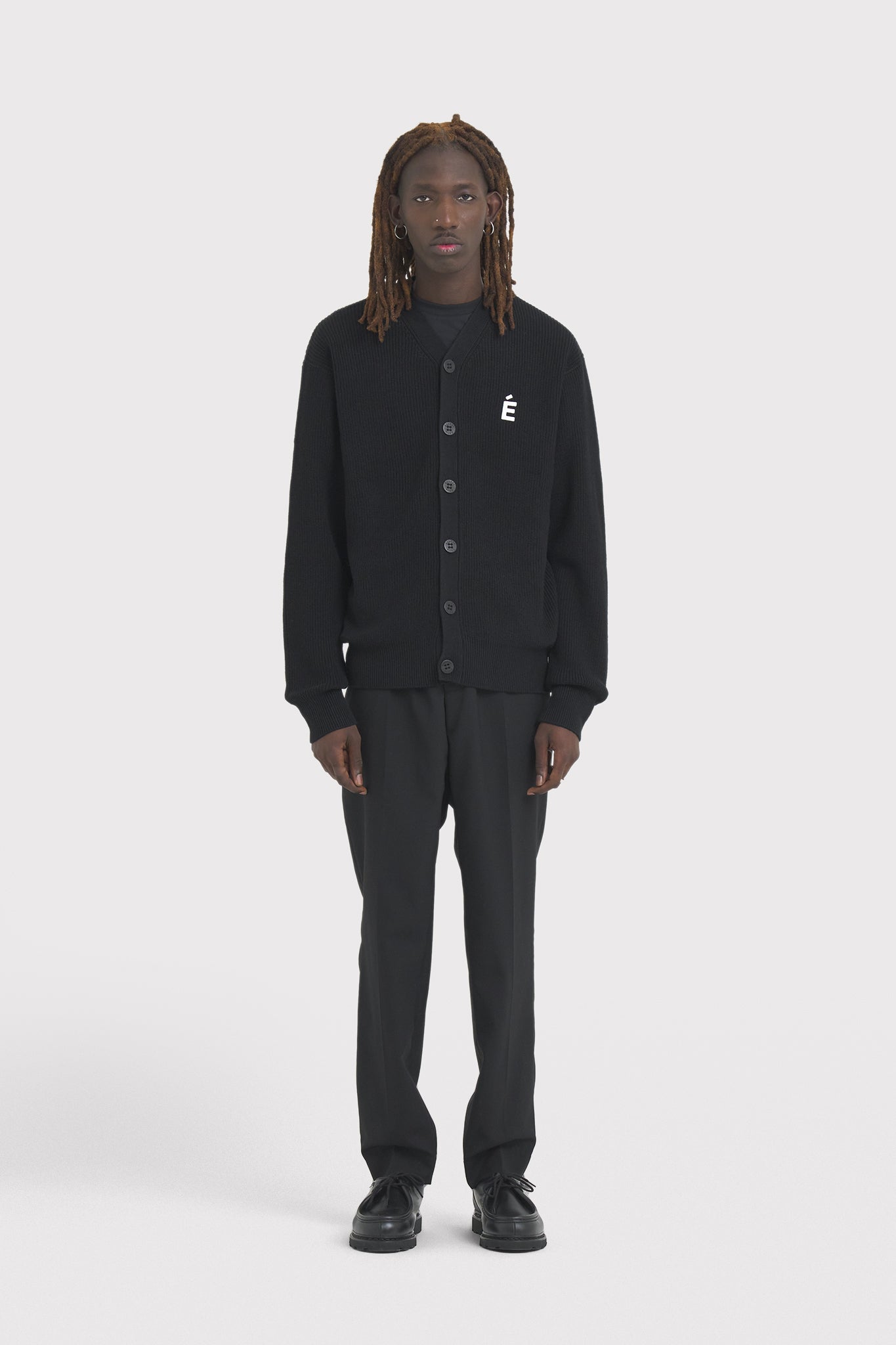 ÉTUDES BORIS CARDIGAN PATCH BLACK KNITWEAR 1