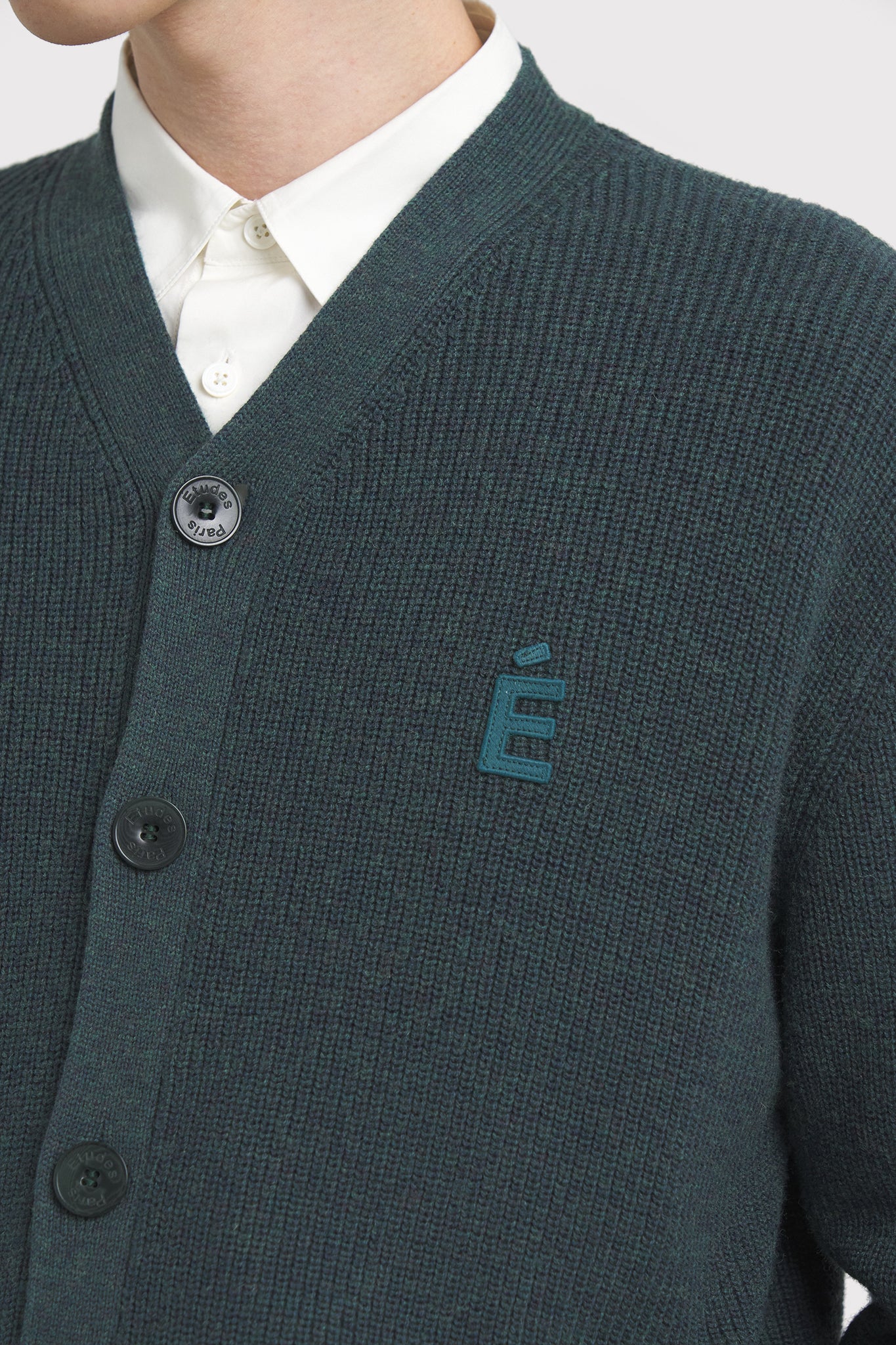 ÉTUDES BORIS CARDIGAN PATCH DK GREEN KNITWEAR 5