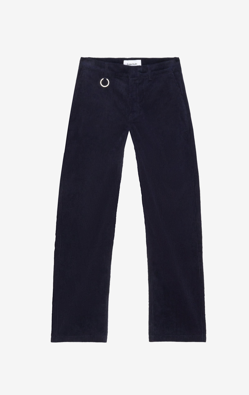 ETUDES STUDIO REGULAR CORDUROY CHINO PANT NAVY 1