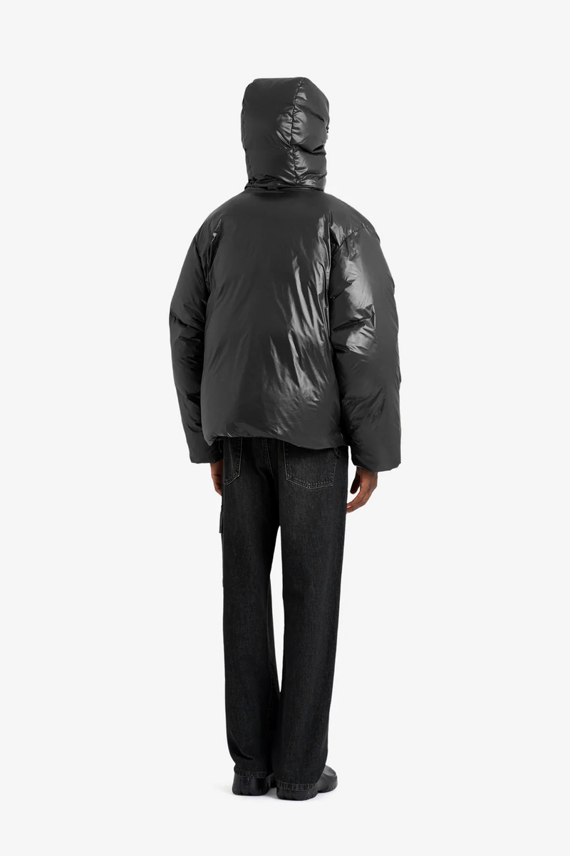 BOXY DOWN JACKET SHINY BLACK BLACK 3