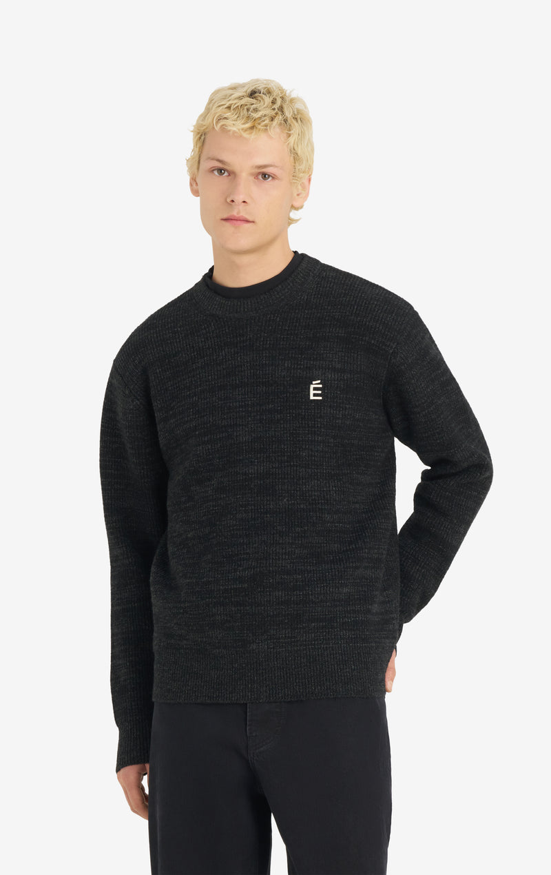 BORIS ACCENT SWEATER T1 / CHARCOAL