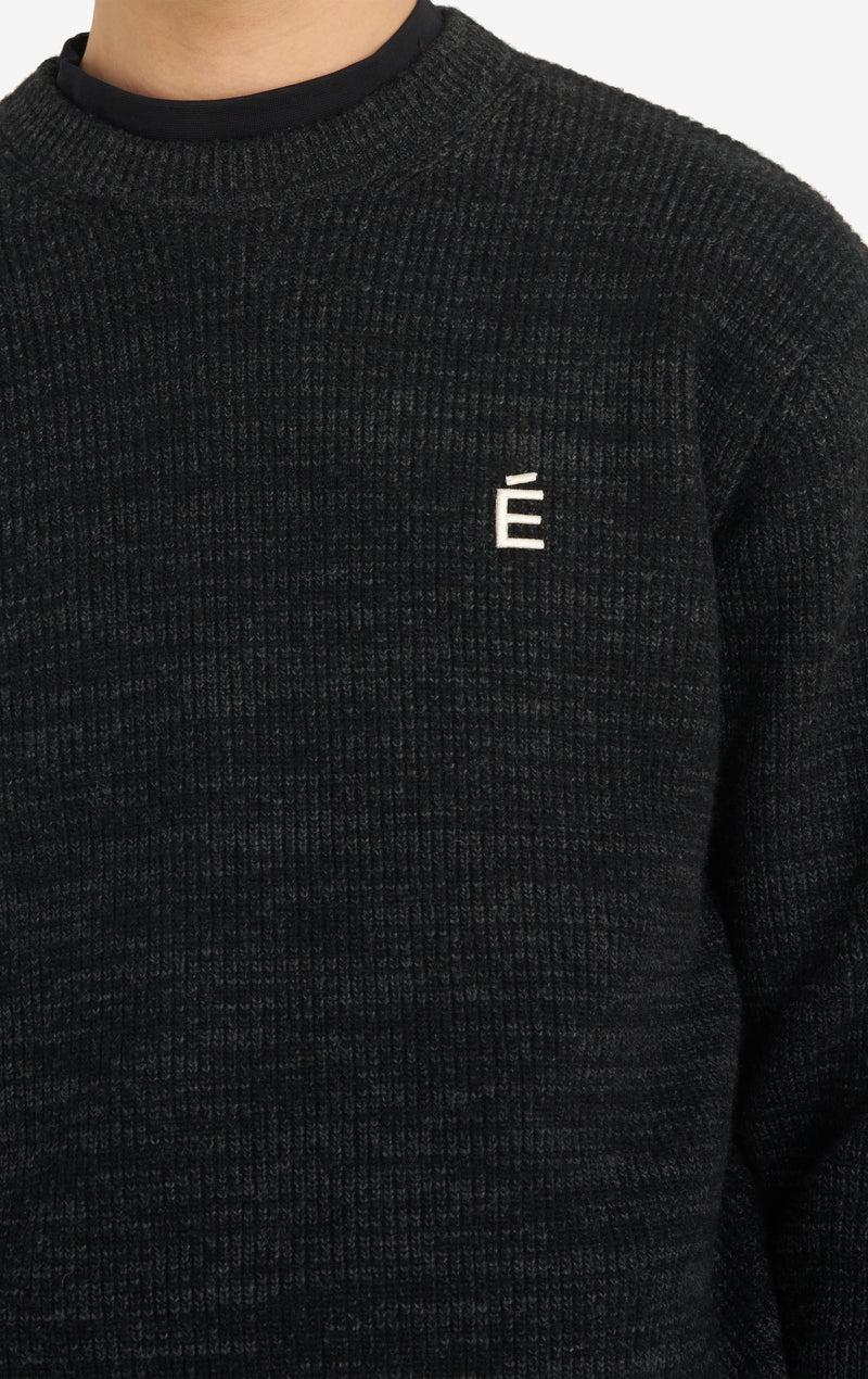 BORIS ACCENT SWEATER T1 / CHARCOAL