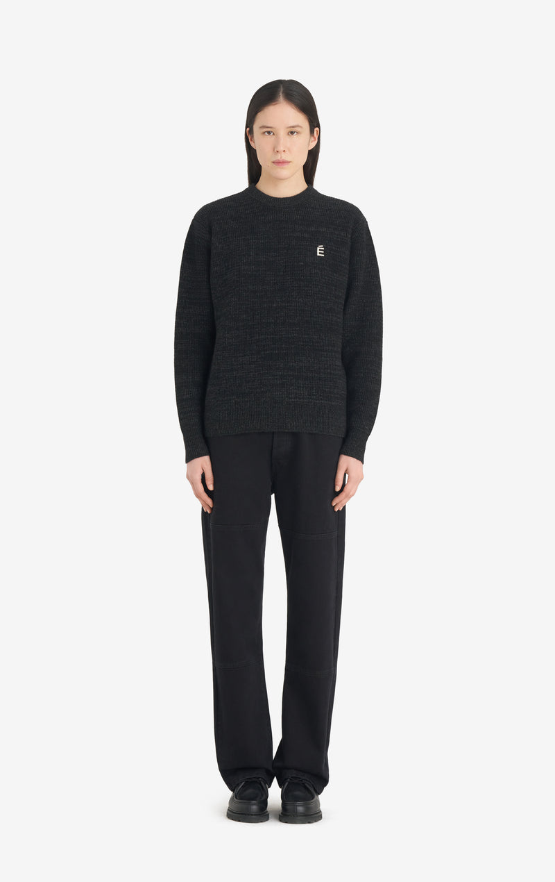 BORIS ACCENT SWEATER T1 / CHARCOAL