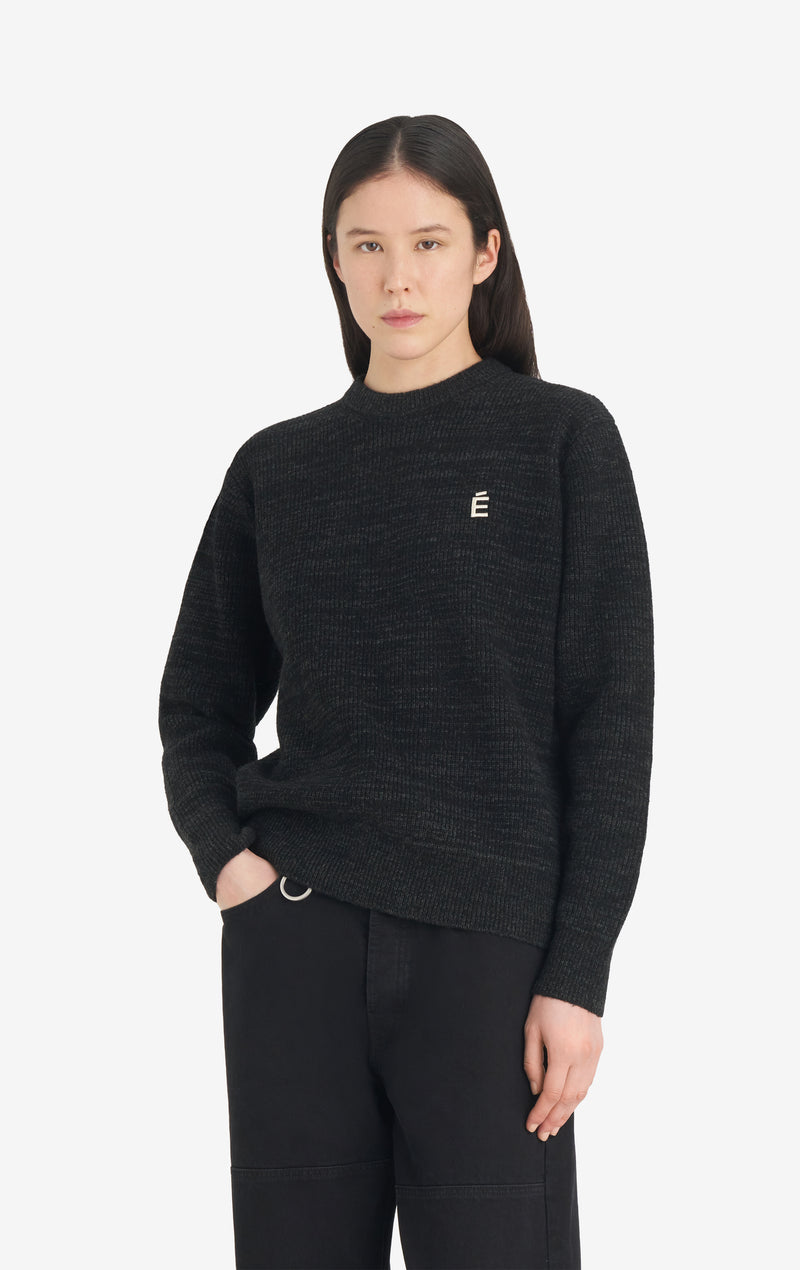 BORIS ACCENT SWEATER T1 / CHARCOAL