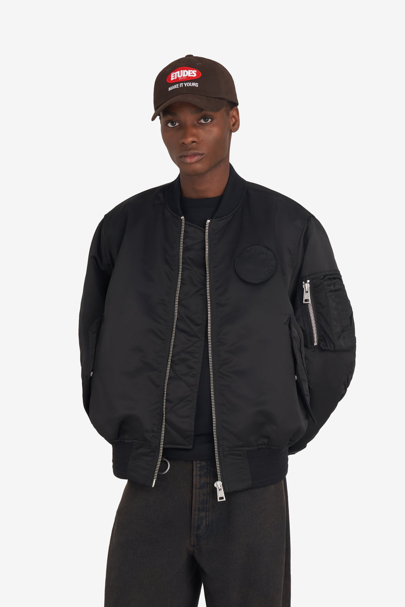 NYLON BOMBER JACKET BLACK 2