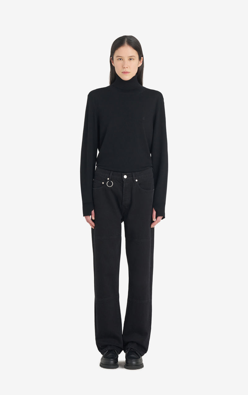 REGULAR JEANS PANT - BLACK 42 / BLACK