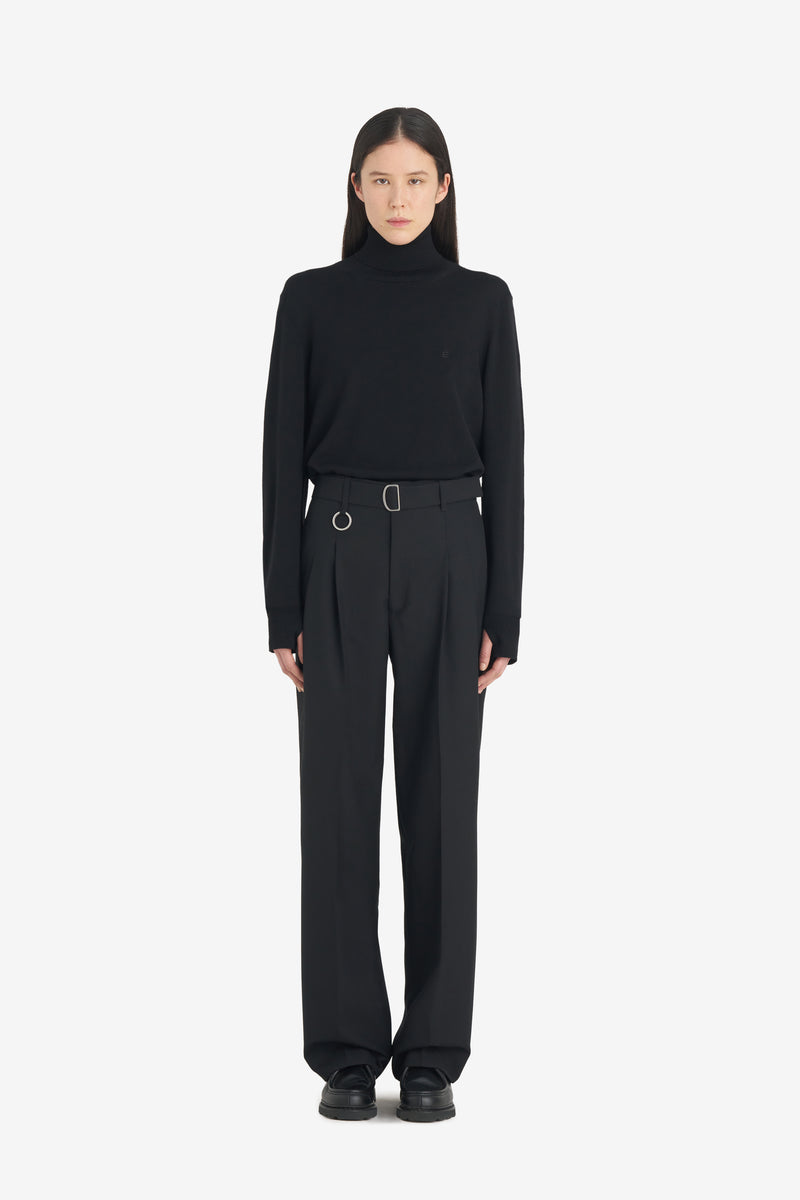 LOOSE SUIT PANT - BLACK NOIR 8