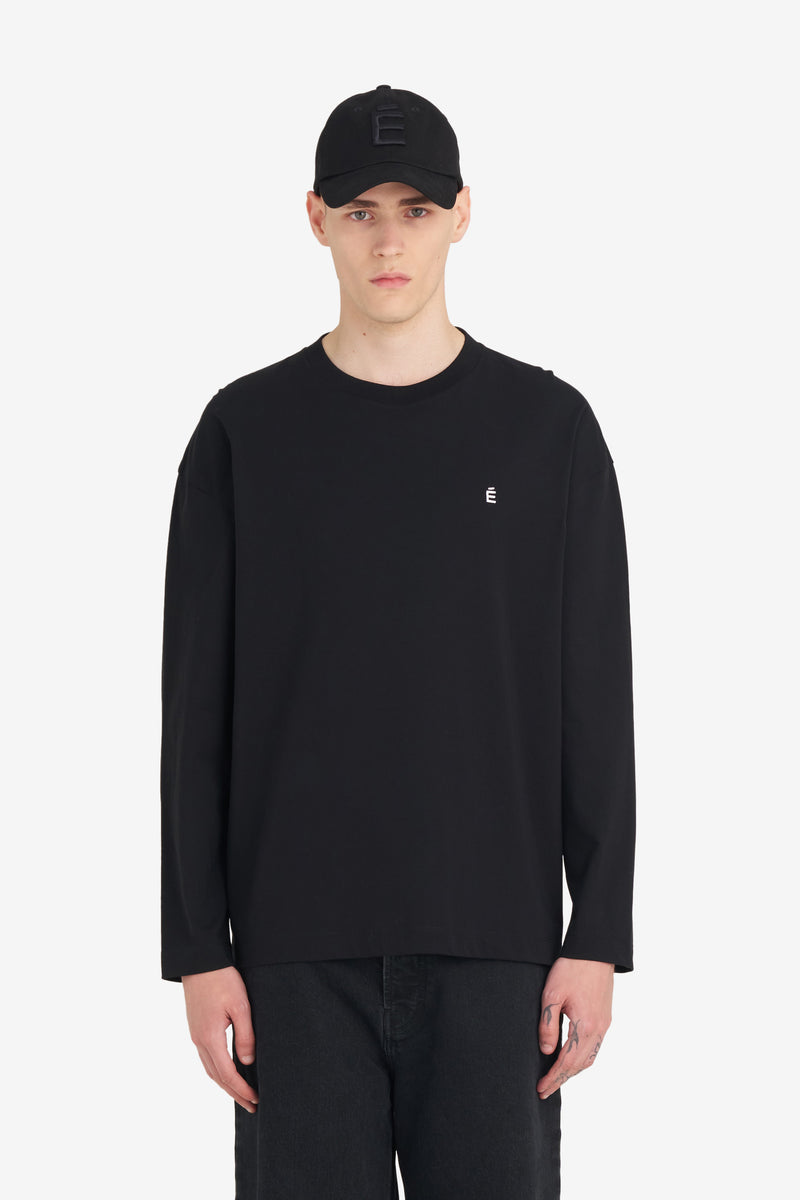 T-SHIRT RELAX MANCHES LONGUES É NOIR 2