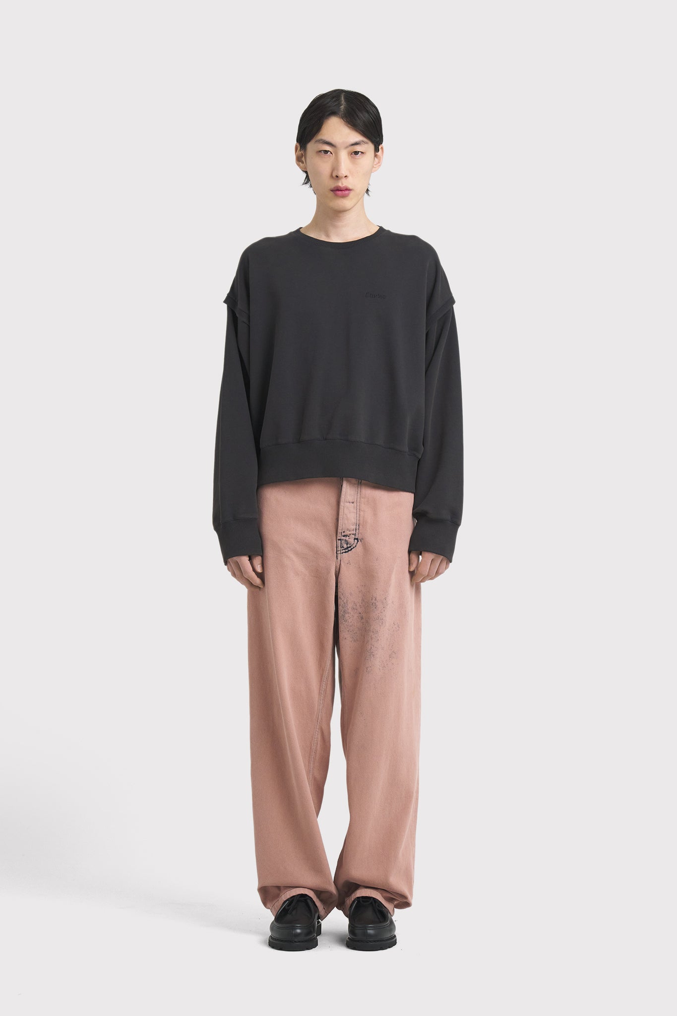 ÉTUDES CIMENT N22 BLACK WASHED SWEATSHIRTS 1