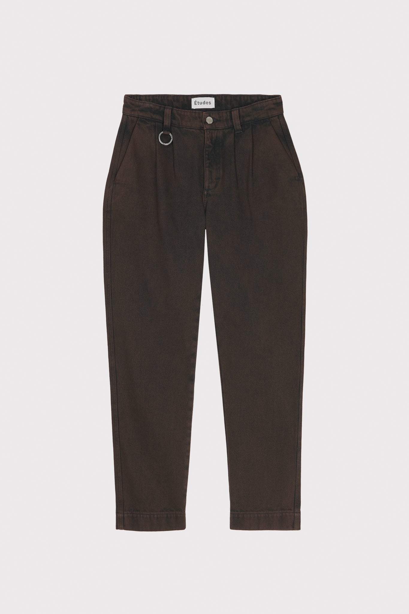 ÉTUDES CINEMA DENIM OVERDYED DK BROWN TROUSERS 2