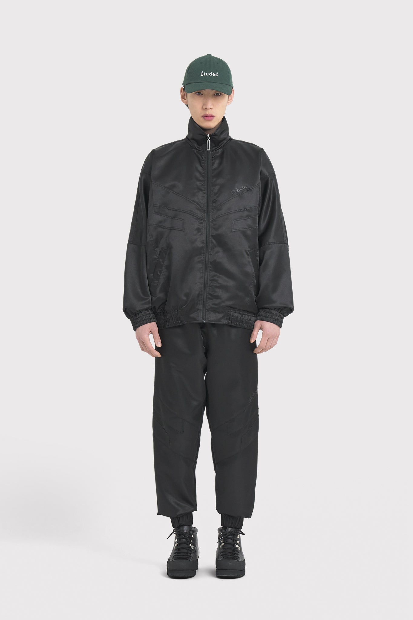 ÉTUDES CITE SATIN BLACK OUTERWEAR 1