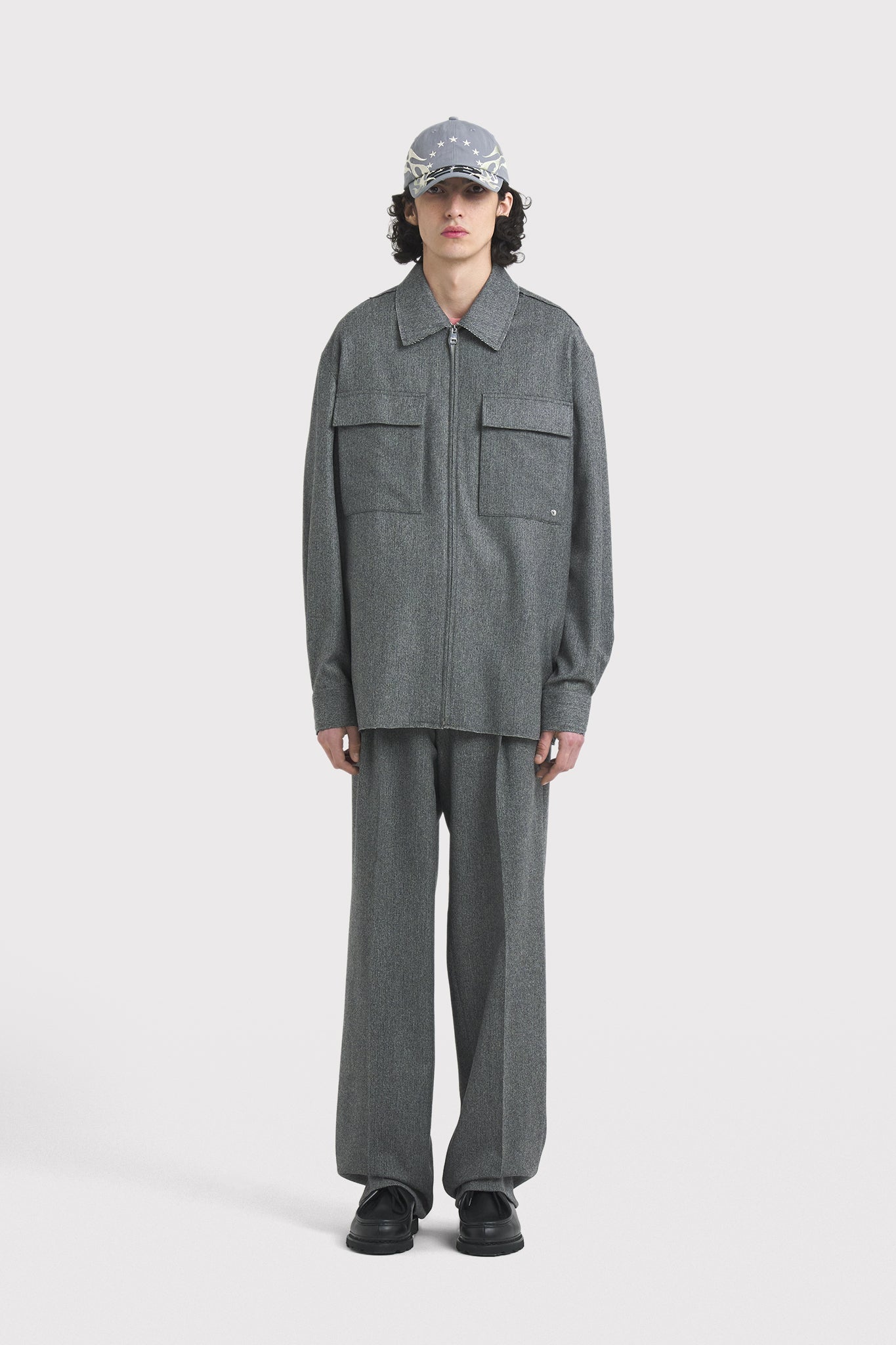 ÉTUDES COMMUNAUTE FLANNEL GREY SHIRTS 1