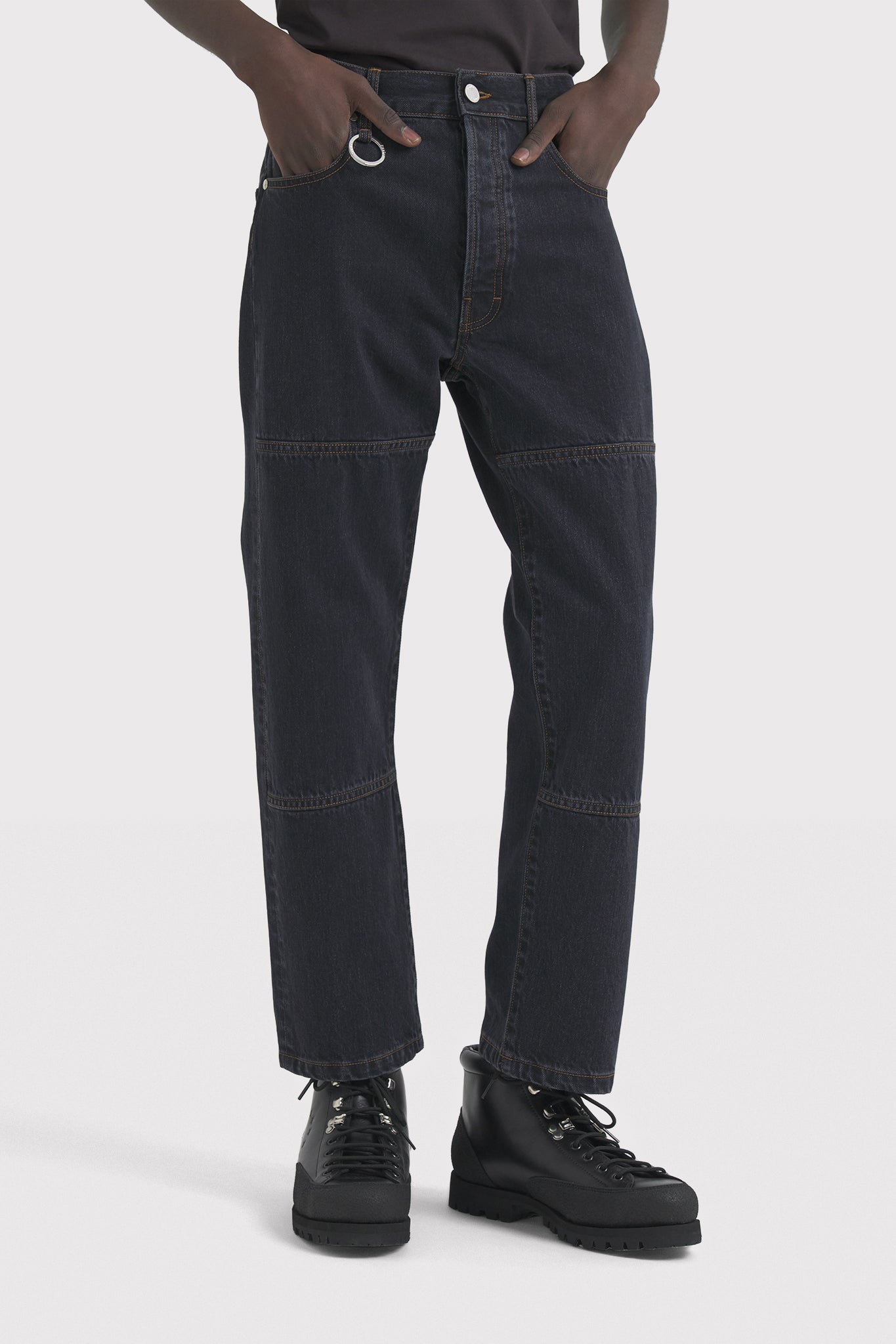 ÉTUDES CORNER DENIM BLACK WASHED TROUSERS 4