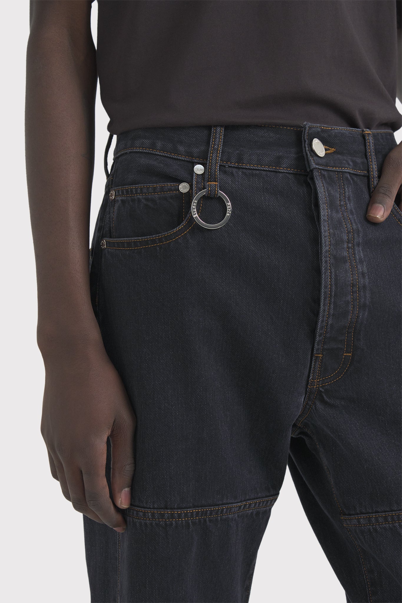 ÉTUDES CORNER DENIM BLACK WASHED TROUSERS 5