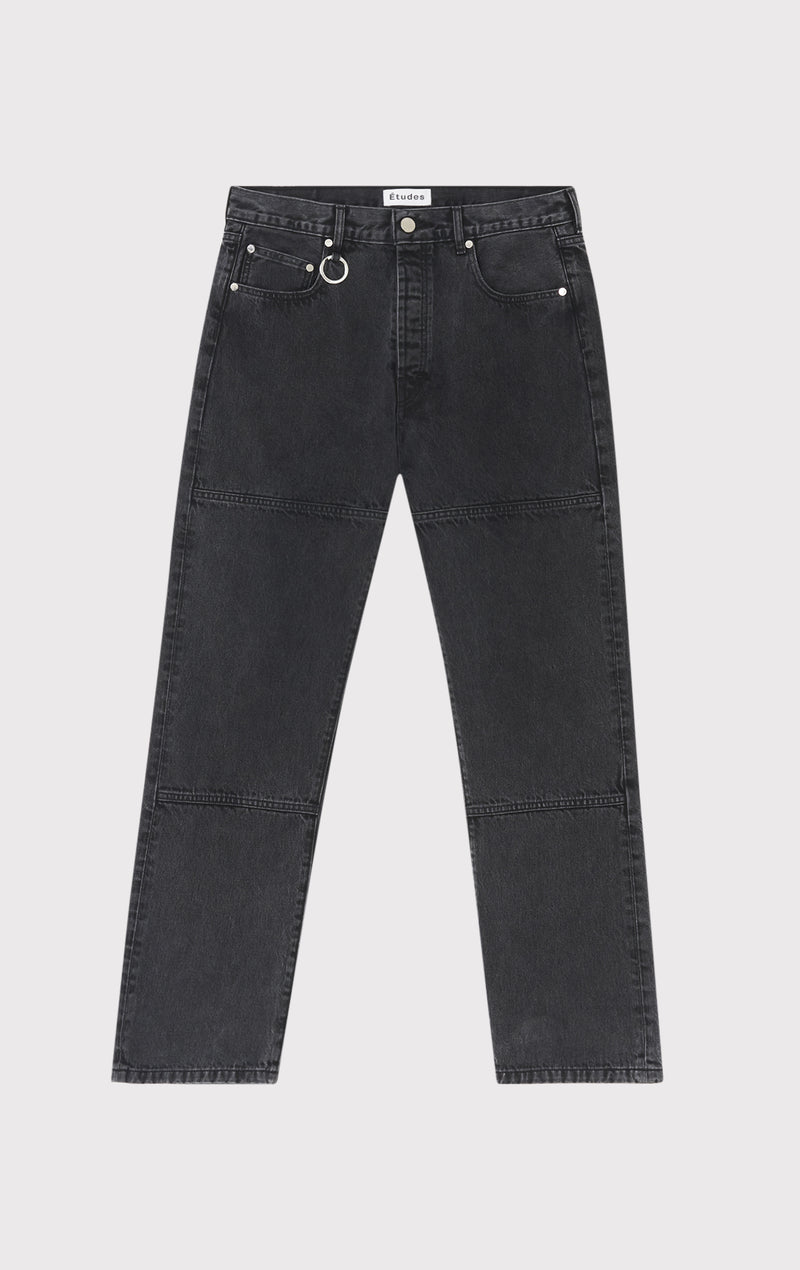 ÉTUDES PANTALON COIN DENIM DÉLAVÉ NOIR 1