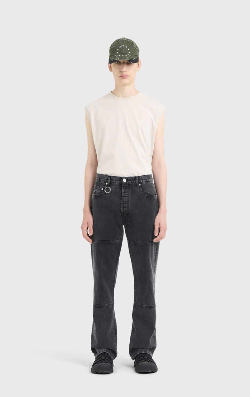 ÉTUDES PANTALON COIN DENIM DÉLAVÉ NOIR 3