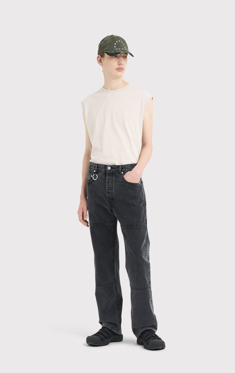ÉTUDES PANTALON COIN DENIM DÉLAVÉ NOIR 6