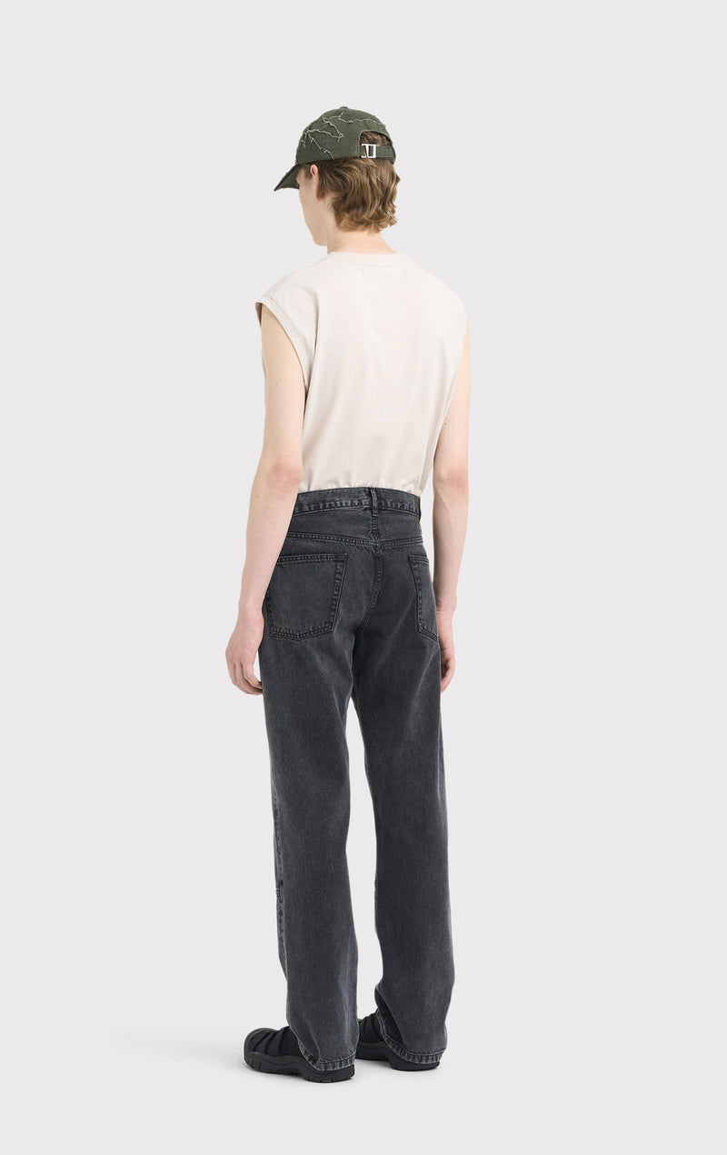 ÉTUDES PANTALON COIN DENIM DÉLAVÉ NOIR 4