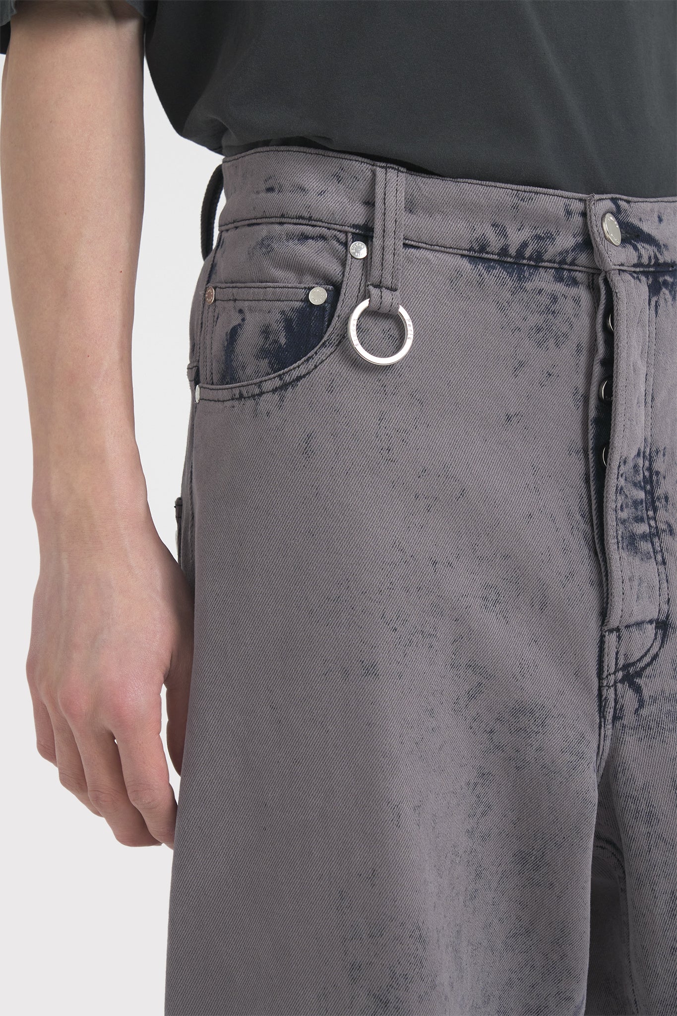 ÉTUDES DISTRICT DENIM OVERDYED GREY TROUSERS 5