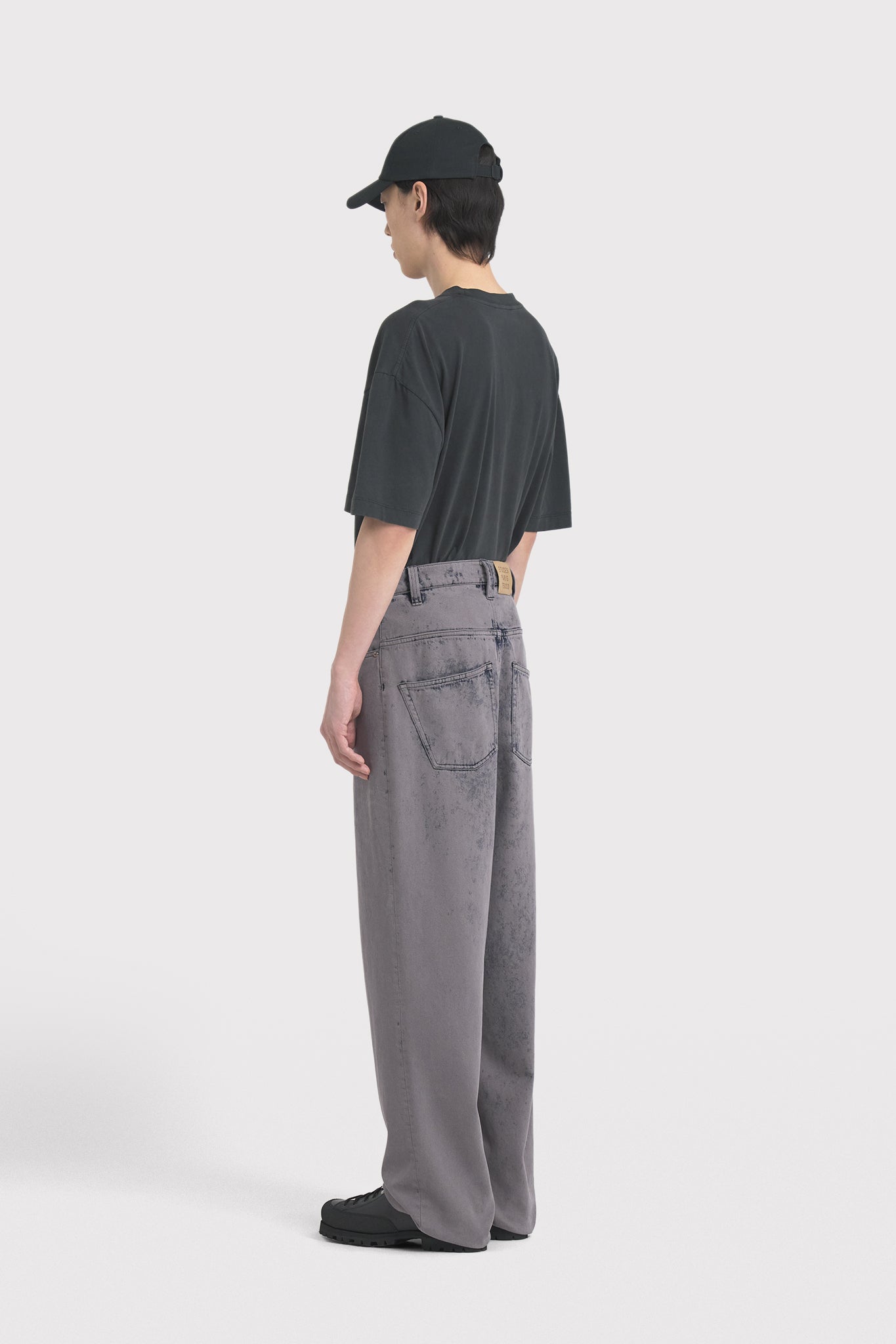 ÉTUDES DISTRICT DENIM OVERDYED GREY TROUSERS 3