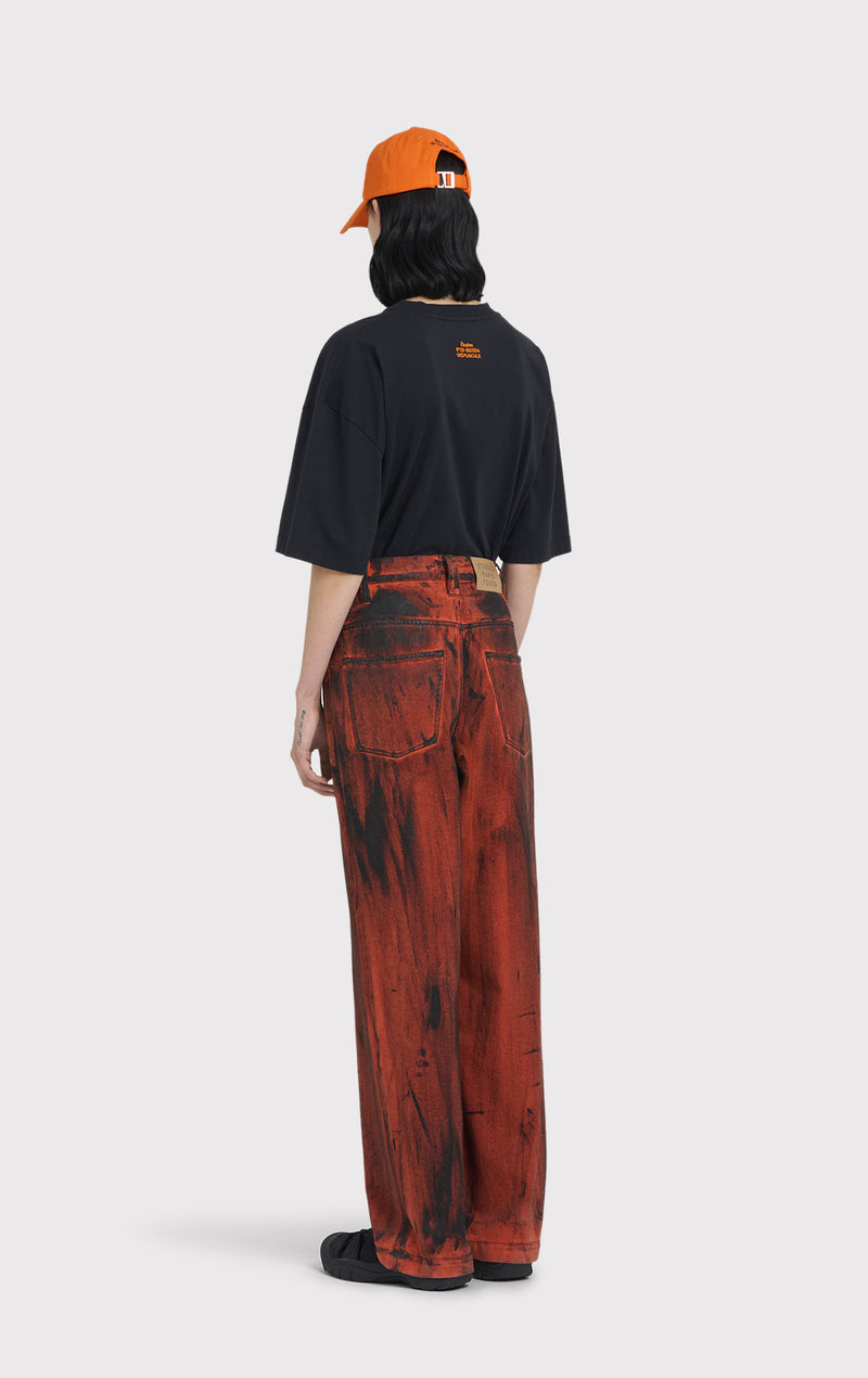 ÉTUDES DISTRICT DYED PAINT ORANGE TROUSERS 4