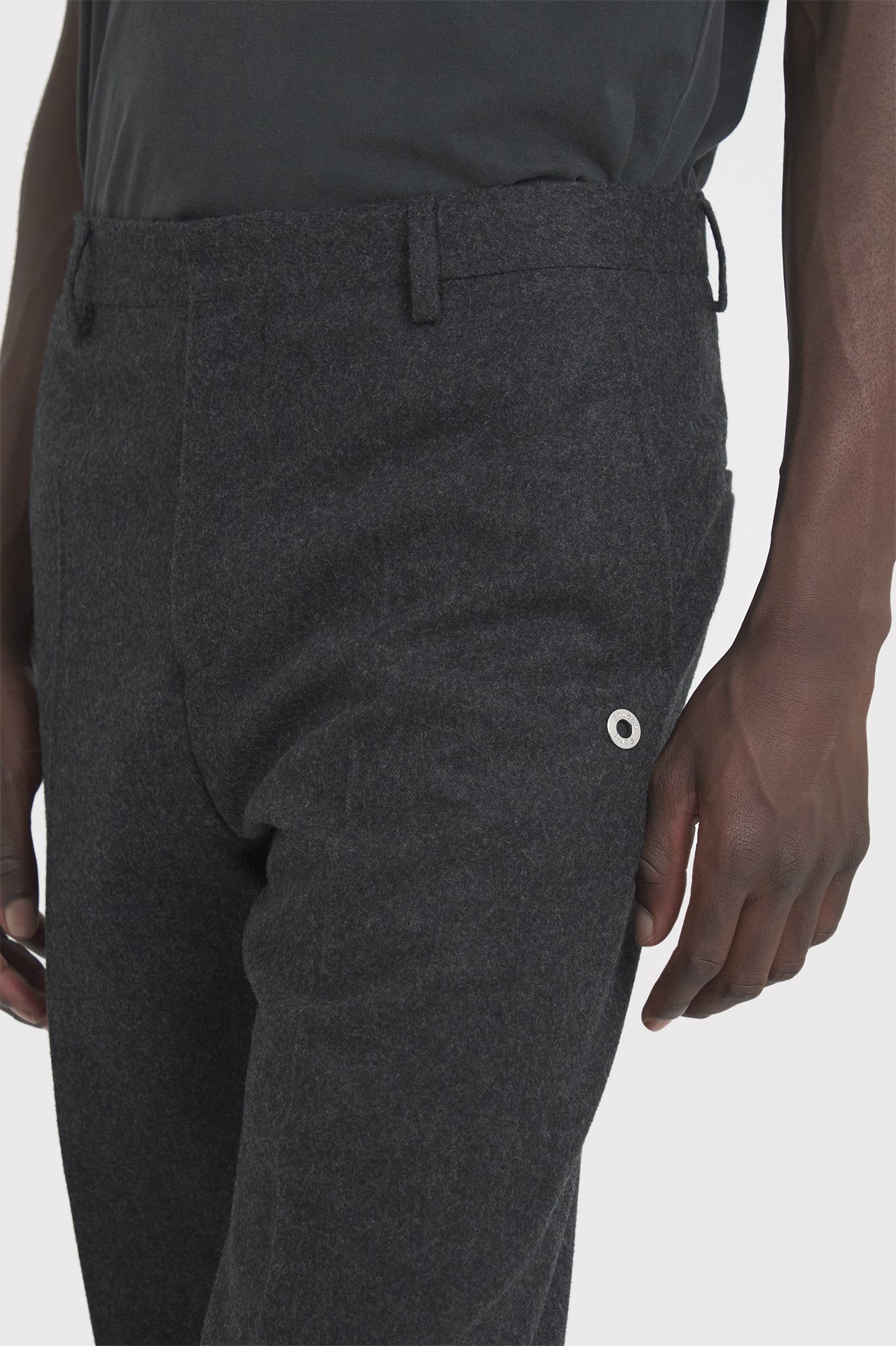ÉTUDES DOWNTOWN FLANNEL ANTHRACITE TROUSERS 5