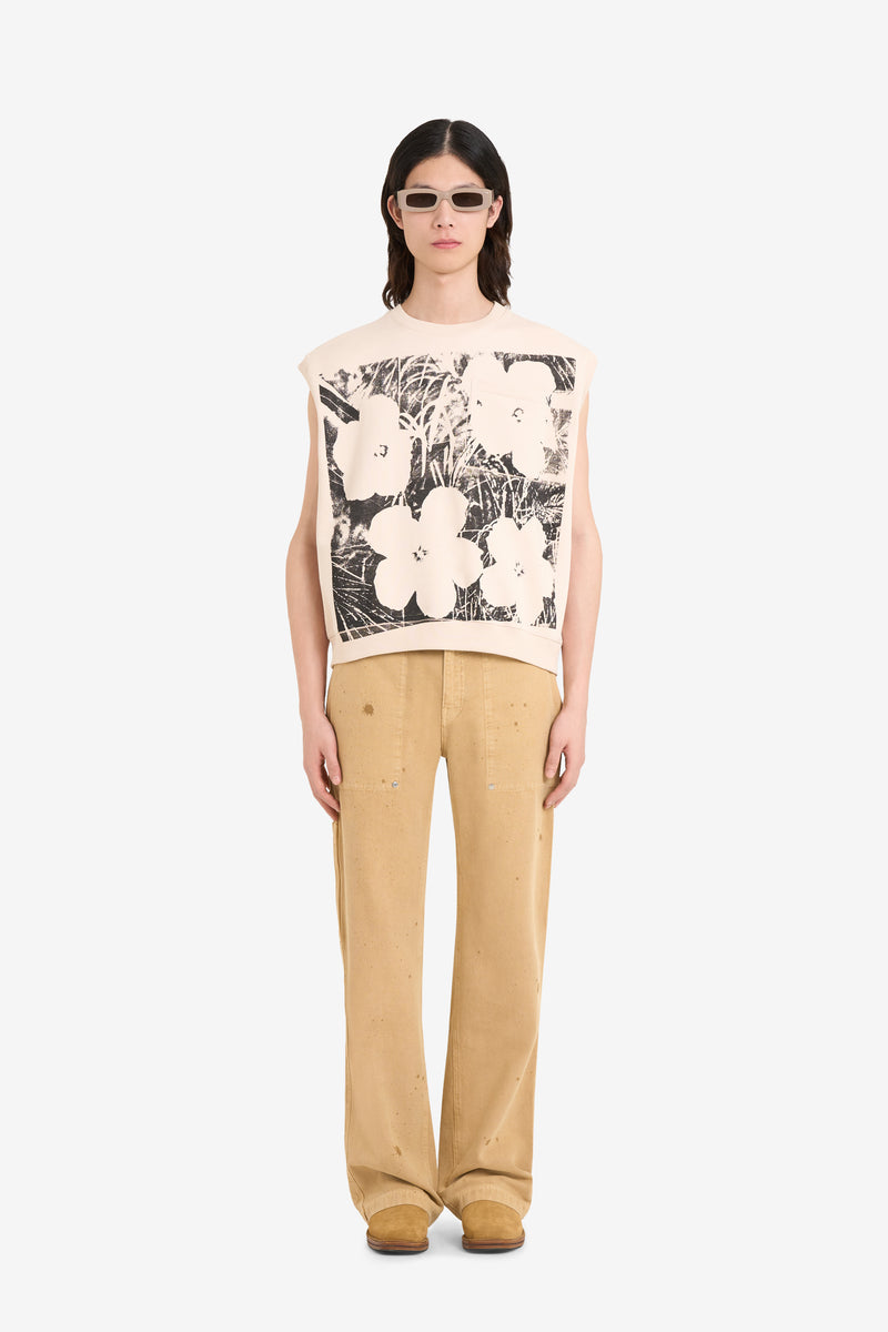 BOXY FIT CREW ANDY WARHOL FLOWERS BLUSH 4