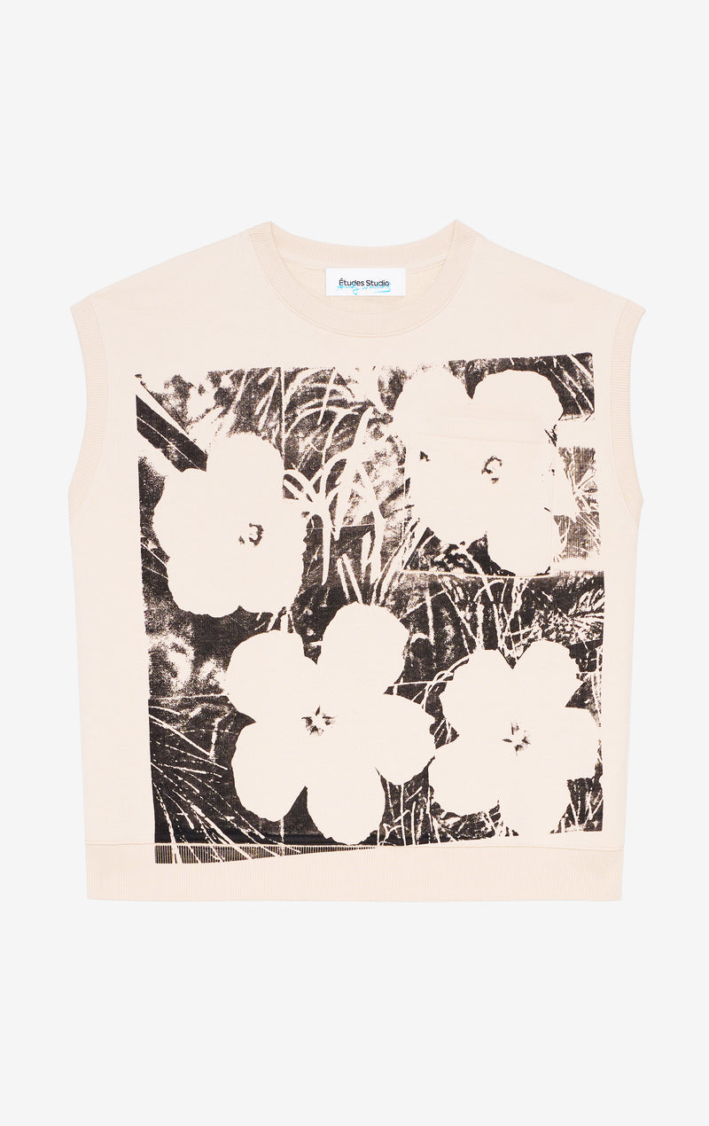 ETUDES STUDIO + ANDY WARHOL BOXY FIT CREW FLOWERS 1