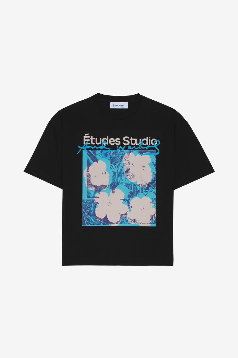 REGULAR T-SHIRT ANDY WARHOL FLOWERS BLACK 1