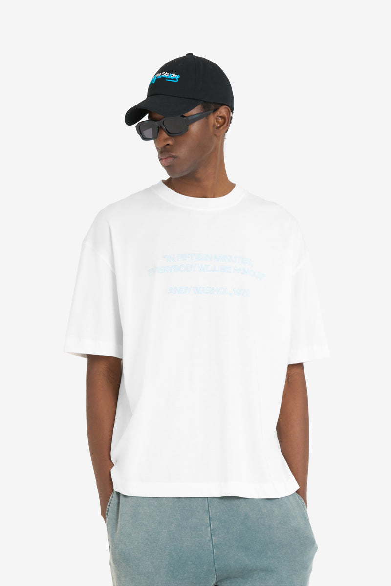 RELAX T-SHIRT ANDY WARHOL QUOTE WHITE 2