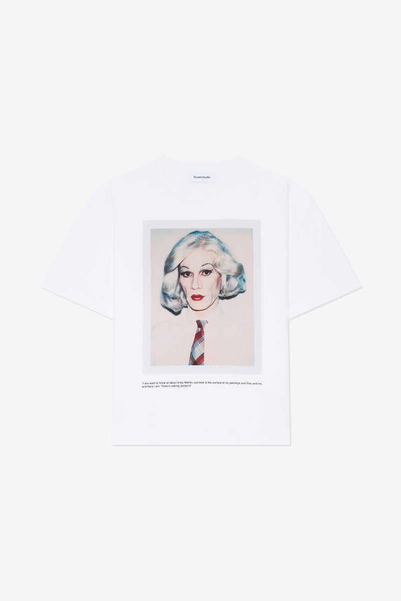 RELAX T-SHIRT ANDY WARHOL PORTRAIT WHITE 1
