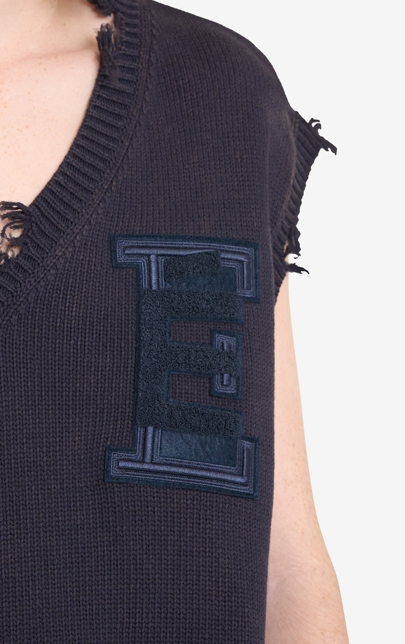 ETUDES STUDIO SHORT SLEEVES V-NECK NAVY 4