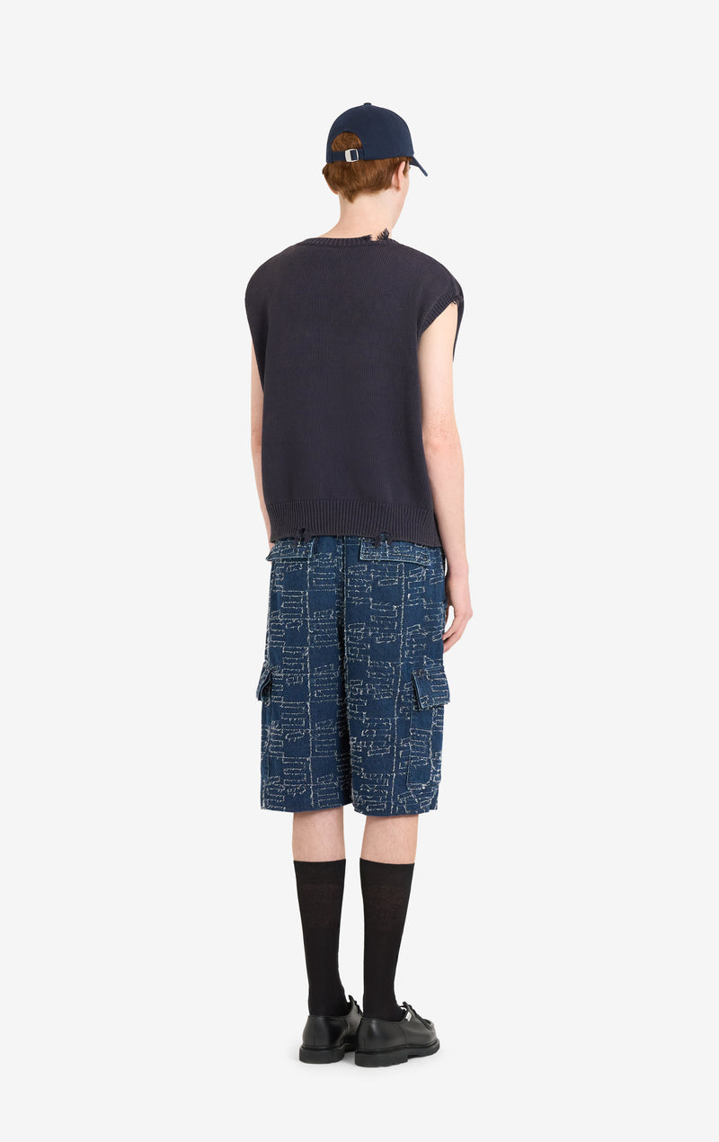 ETUDES STUDIO SHORT SLEEVES V-NECK NAVY 5