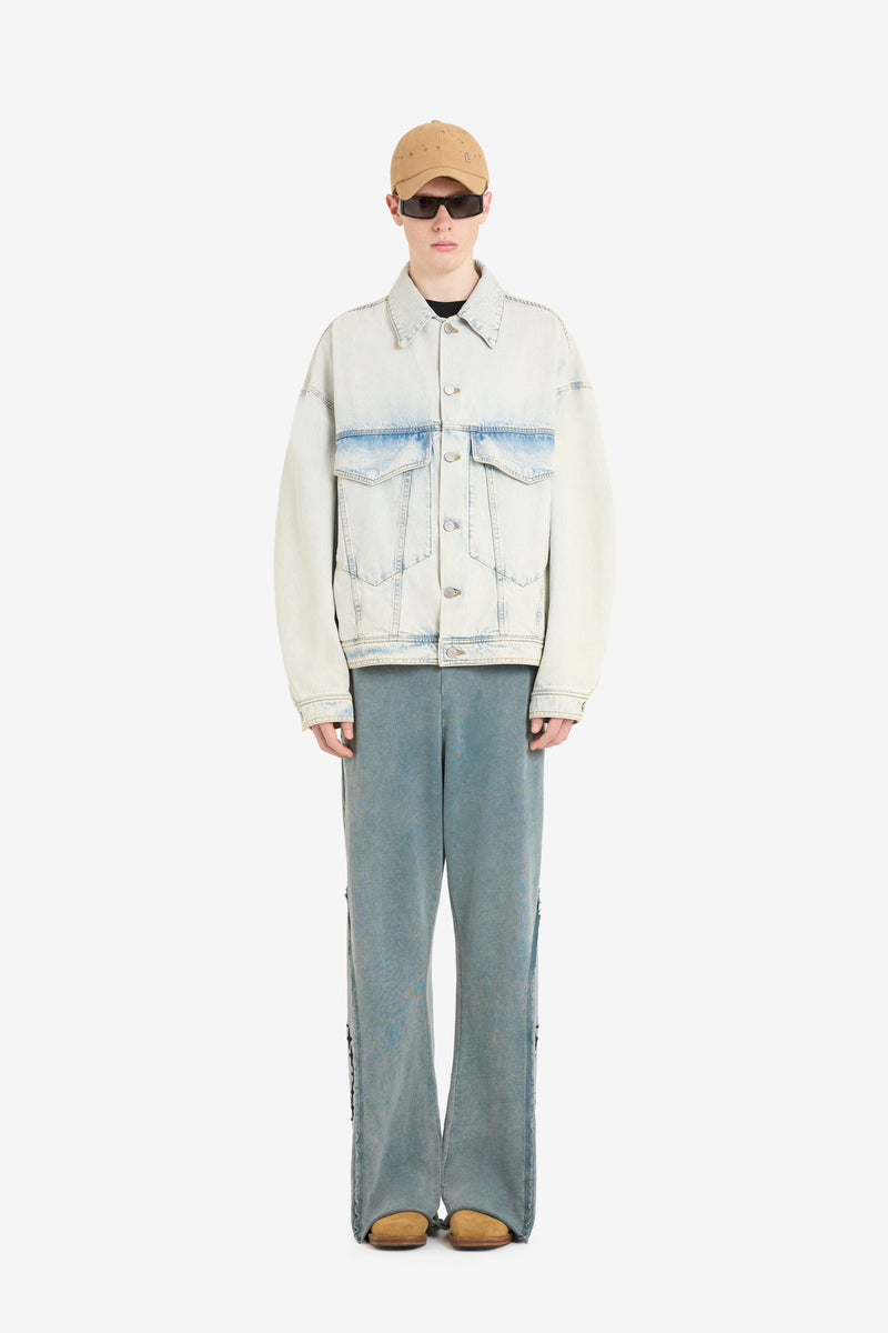 LOOSE DENIM JACKET BLEACH BLUE 4