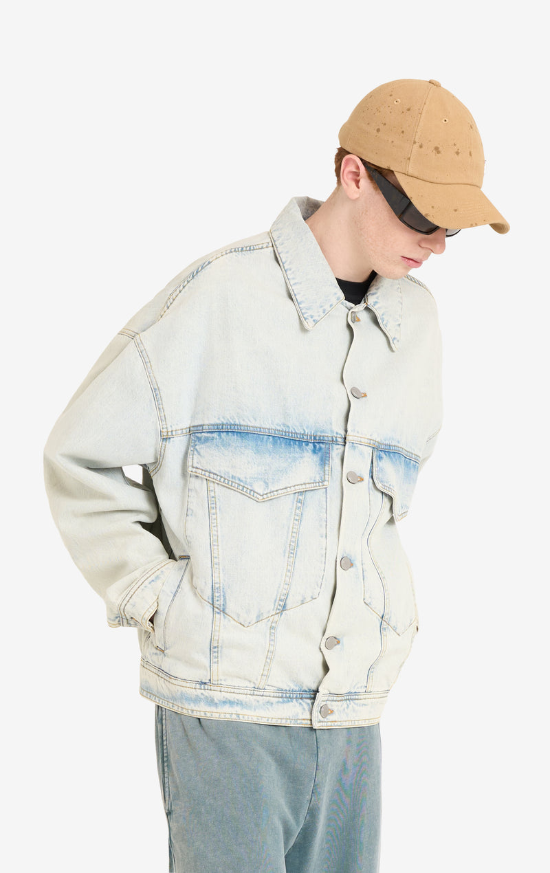 ETUDES STUDIO LOOSE DENIM JACKET BLEACH BLUE 3