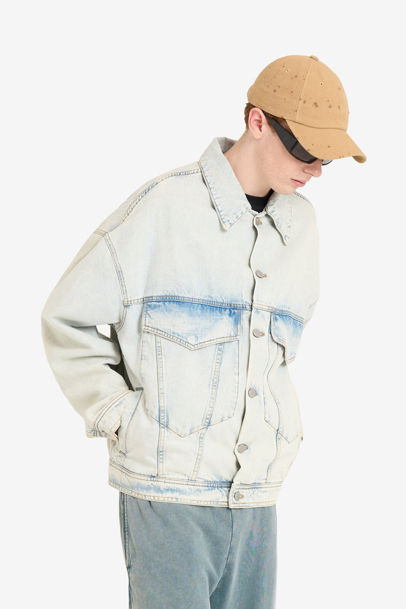 LOOSE DENIM JACKET BLEACH BLUE 2