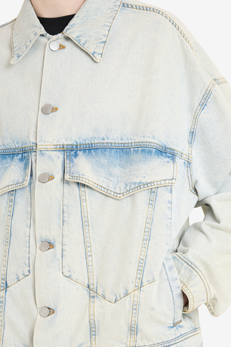 LOOSE DENIM JACKET BLEACH BLUE 3