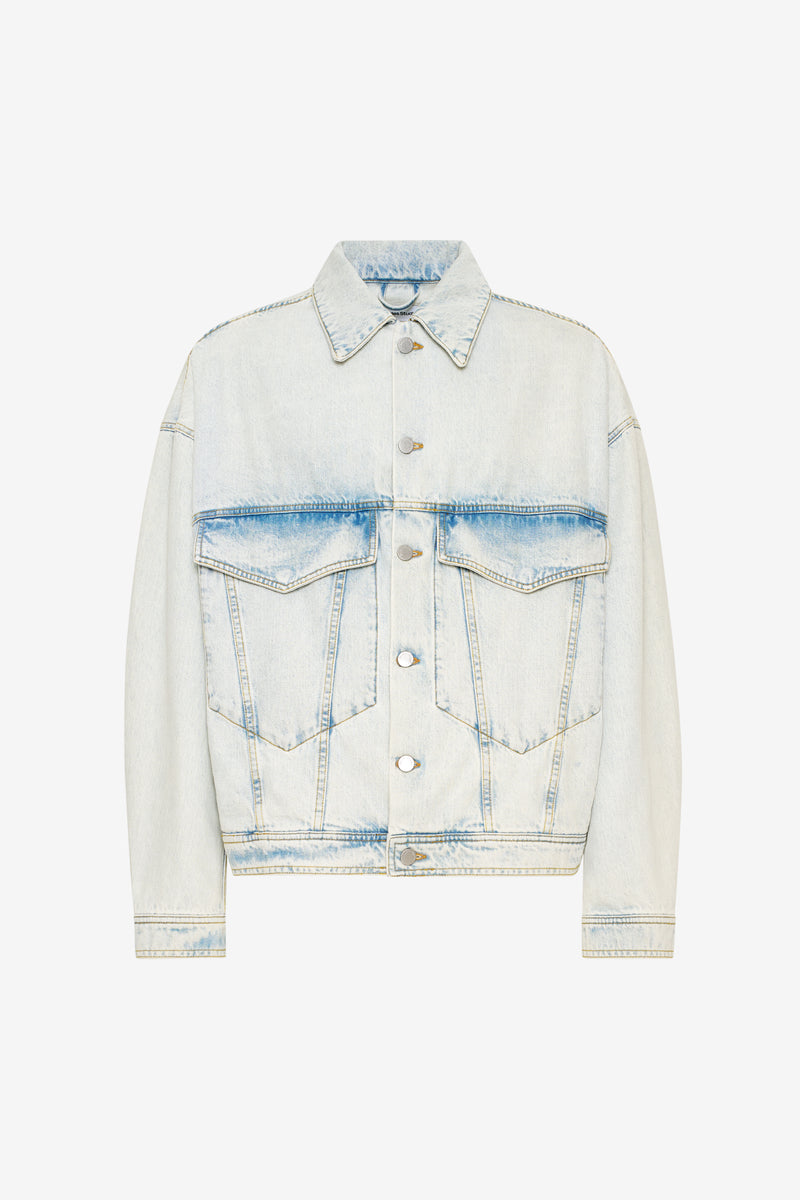 LOOSE DENIM JACKET BLEACH BLUE 1