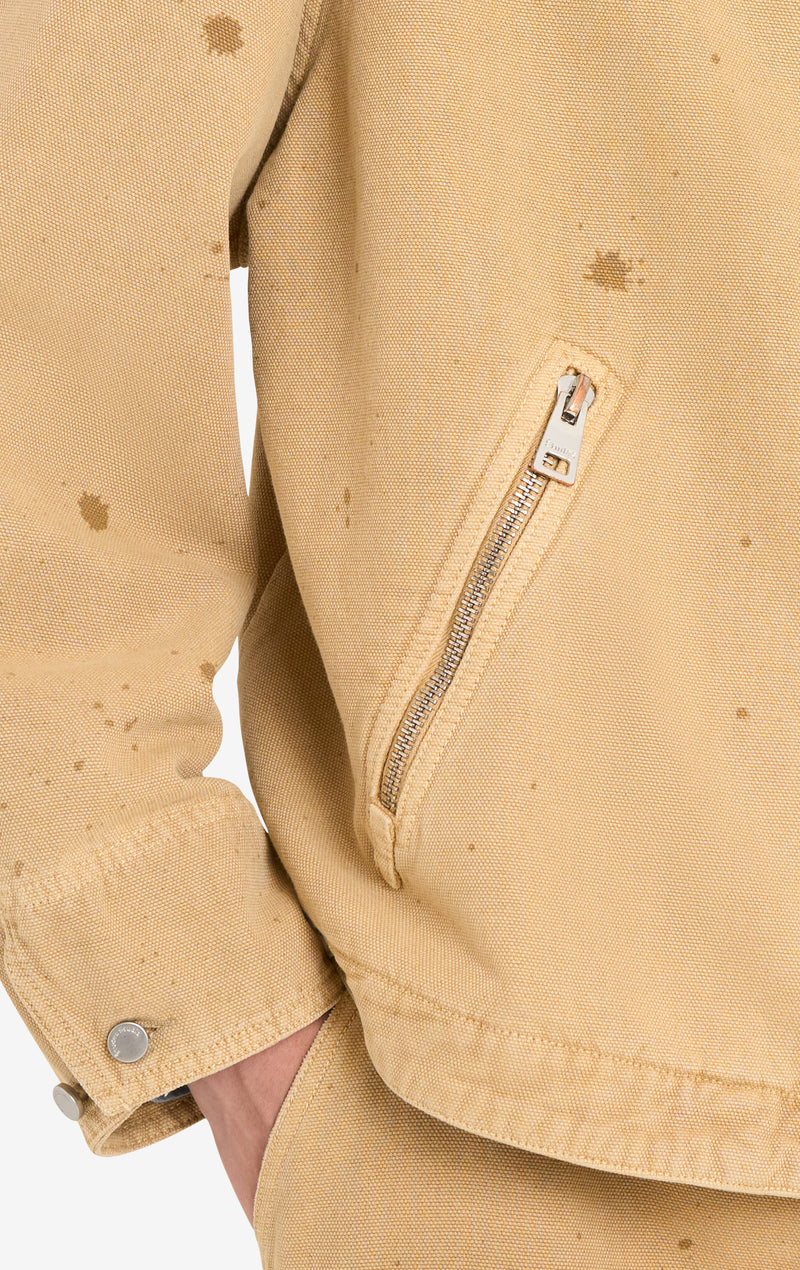 ETUDES STUDIO BOXY ZIPPED JACKET DRIPS CAMEL 4