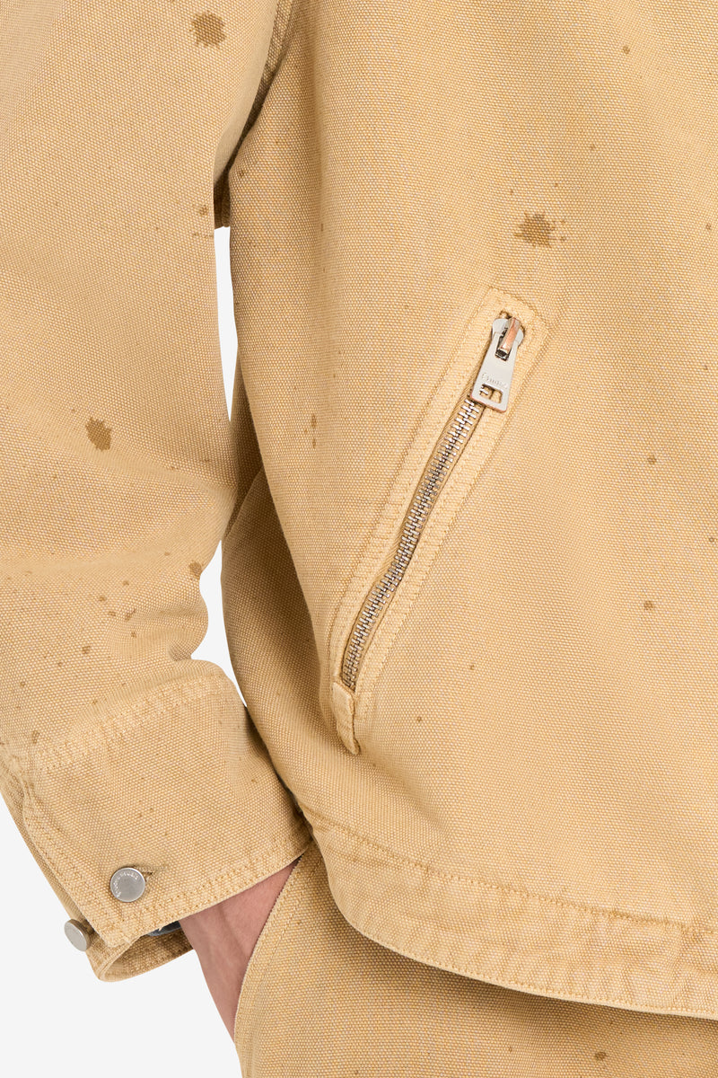 BOXY ZIPPED JACKET DRIPS CAMEL 3
