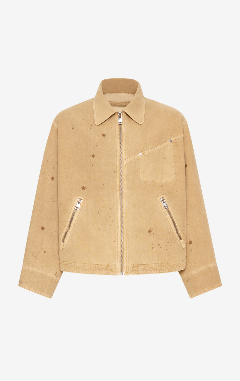 ETUDES STUDIO BOXY ZIPPED JACKET DRIPS CAMEL 1