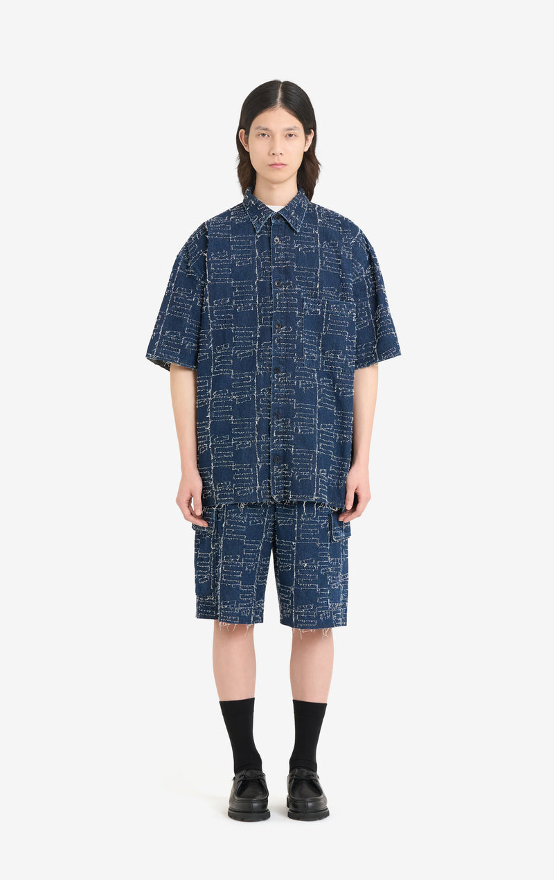 ETUDES STUDIO BOXY FIT SHORT SLEEVES SHIRT BLUE 2