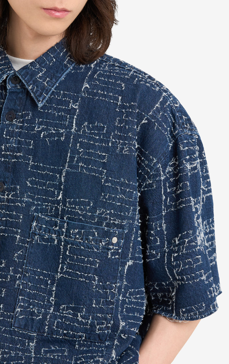 ETUDES STUDIO BOXY FIT SHORT SLEEVES SHIRT BLUE 4