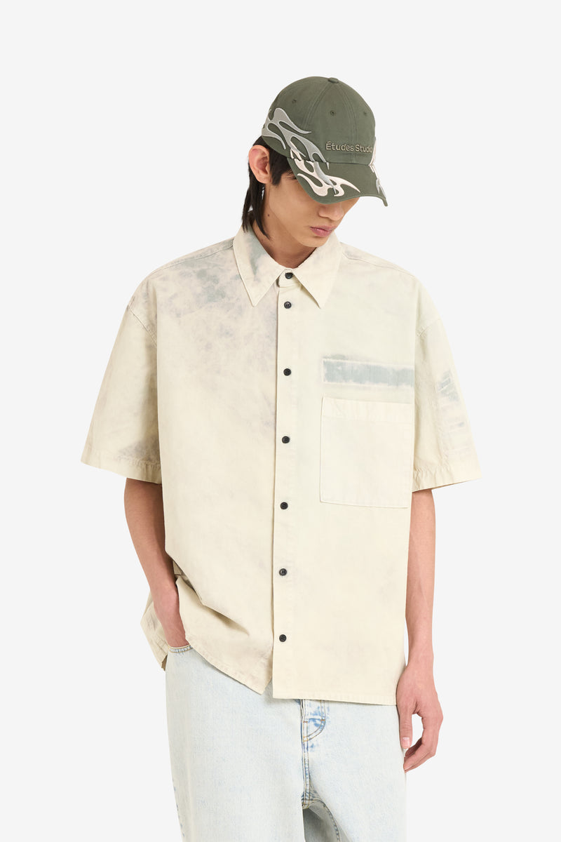 ETUDES STUDIO BOXY RIPSTOP SHIRT SAGE 3