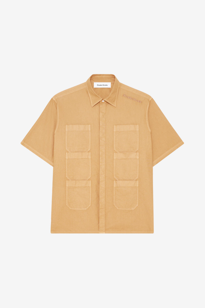 SHORT SLEEVES POCKETS SHIRT CHAMEAU 1