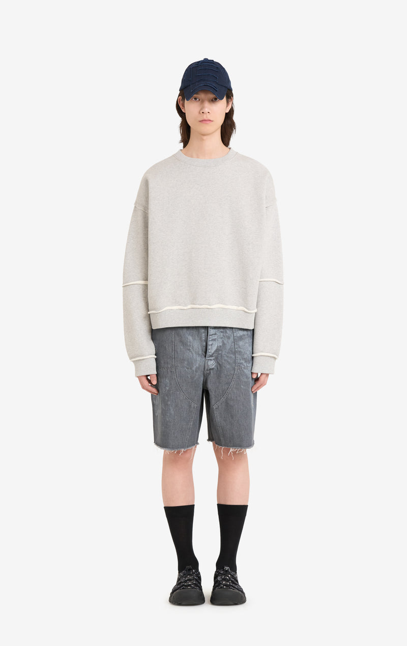ETUDES STUDIO PANELLED CREW NECK GREY 2