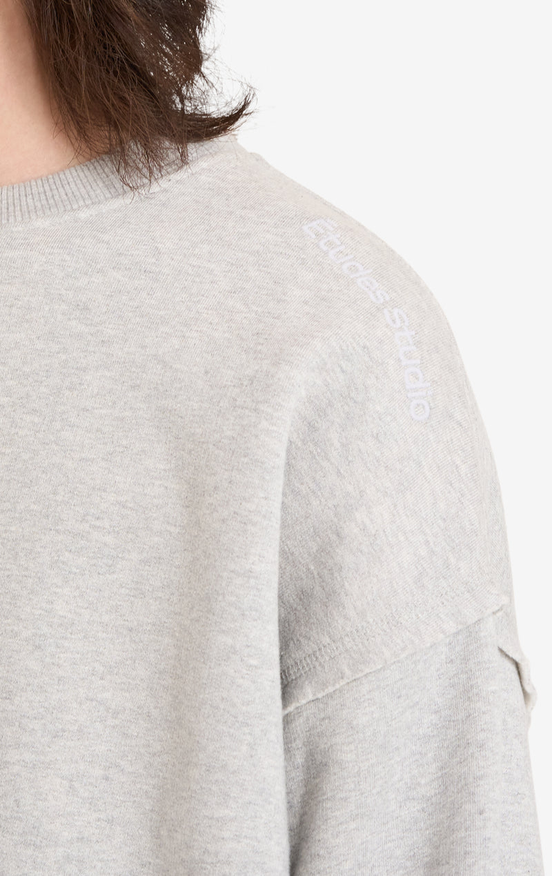 ETUDES STUDIO PANELLED CREW NECK GREY 4