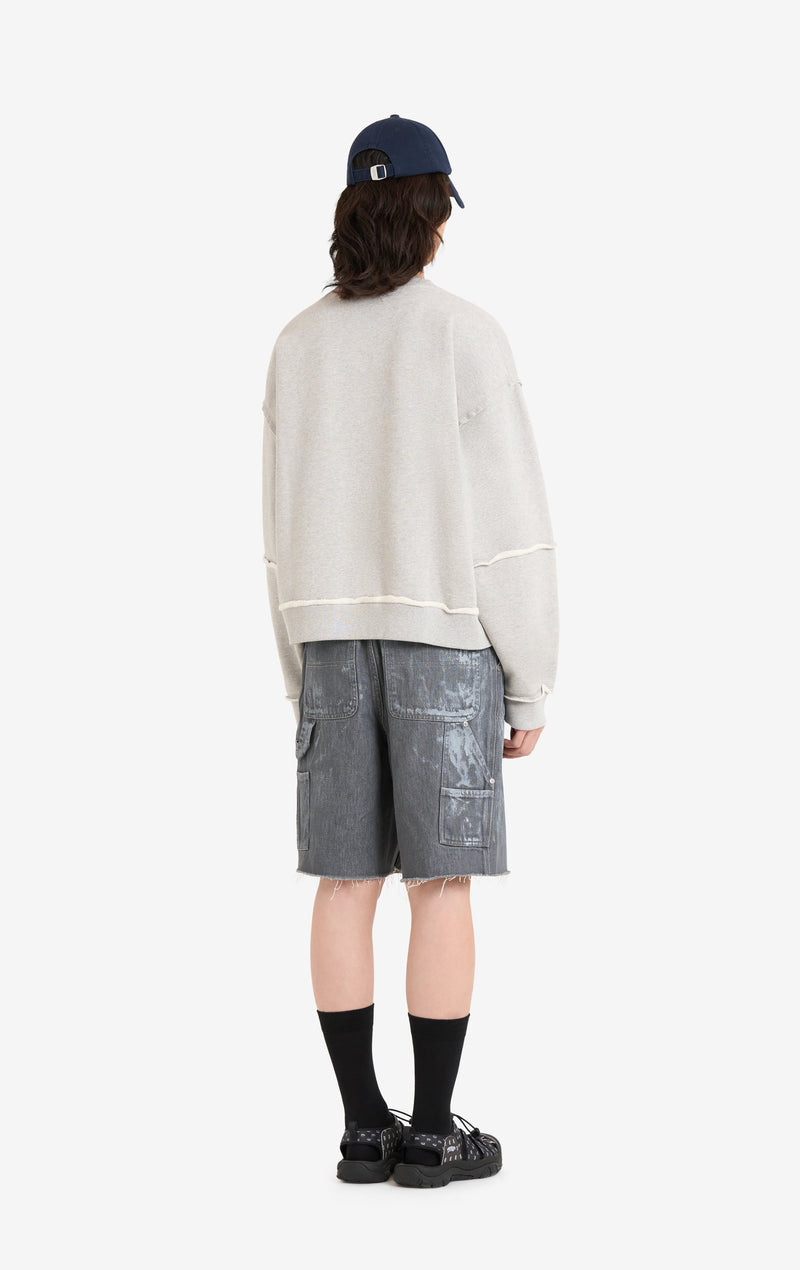 ETUDES STUDIO PANELLED CREW NECK GREY 5