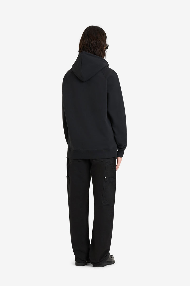 LOOSE HOODIE BIG É WHITE BLACK 5