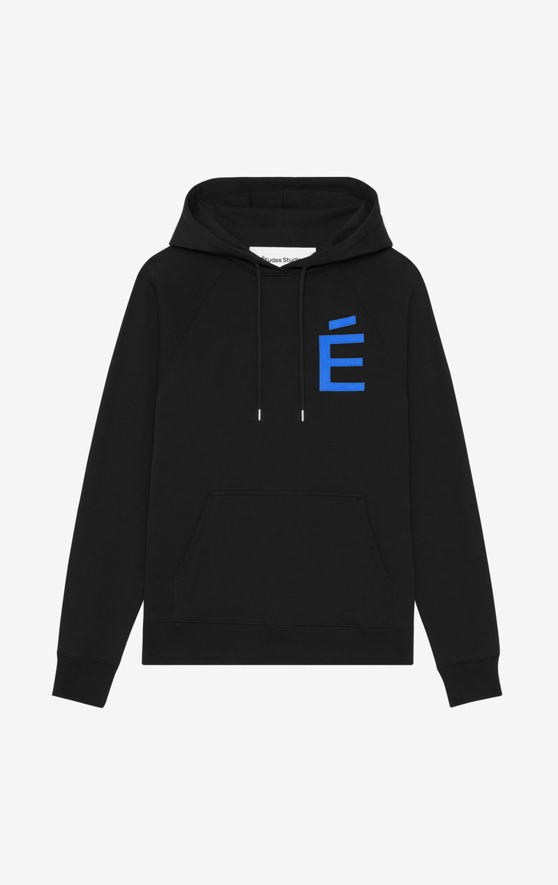 ETUDES STUDIO LOOSE HOODIE BIG E BLUE 1